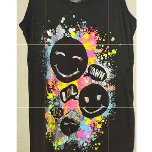 Long sleeve emoji shirt